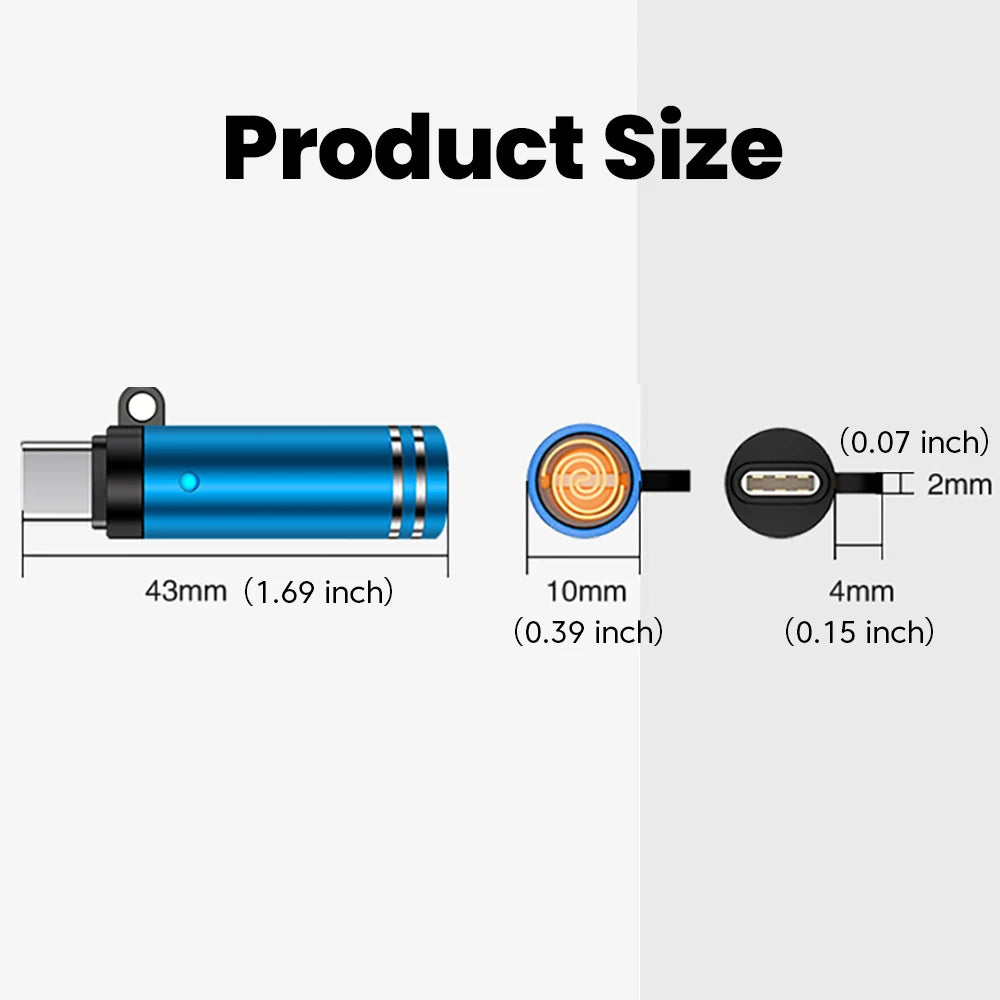 Type-C Mini Cigarette Lighter Adapter for Smartphones