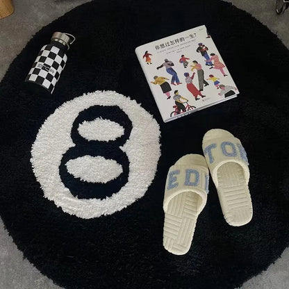 Halloween 8 Ball Round Rug – Soft Non-Slip Accent Mat