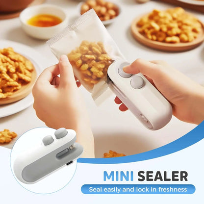 Mini Heat Bag Sealer with Cutter – USB-C Rechargeable - 𝖁𝖎𝖛𝖆𝖈𝖊