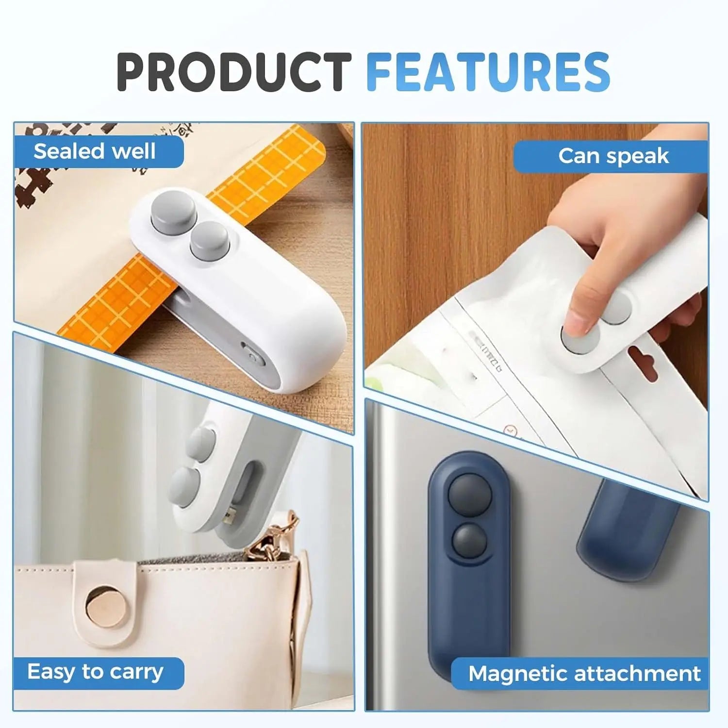 Mini Heat Bag Sealer with Cutter – USB-C Rechargeable - 𝖁𝖎𝖛𝖆𝖈𝖊