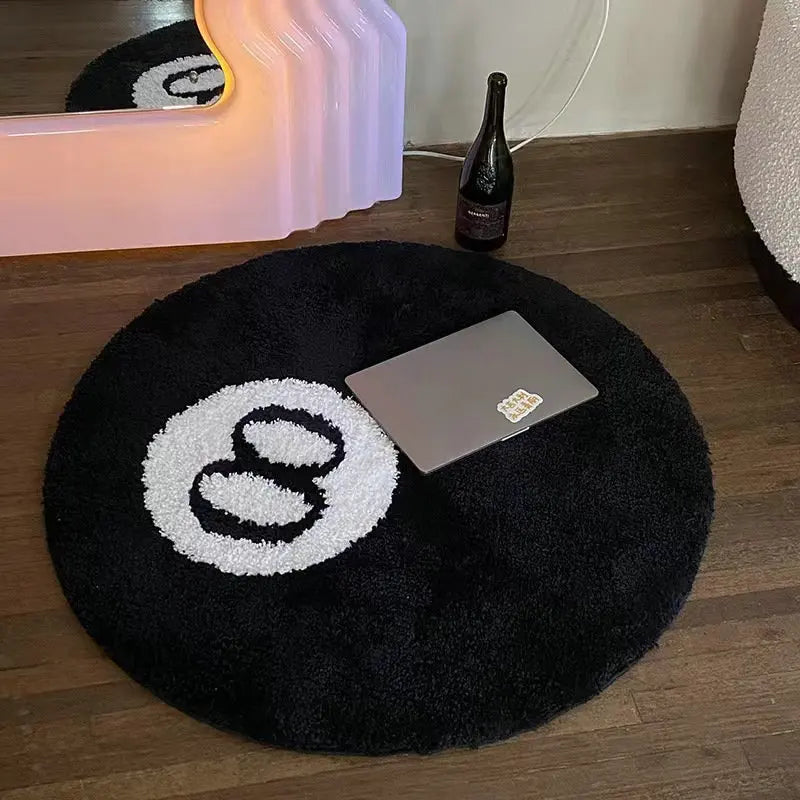 Halloween 8 Ball Round Rug – Soft Non-Slip Accent Mat