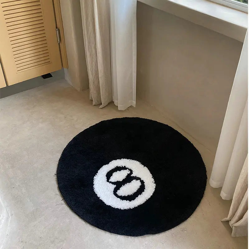 Halloween 8 Ball Round Rug – Soft Non-Slip Accent Mat