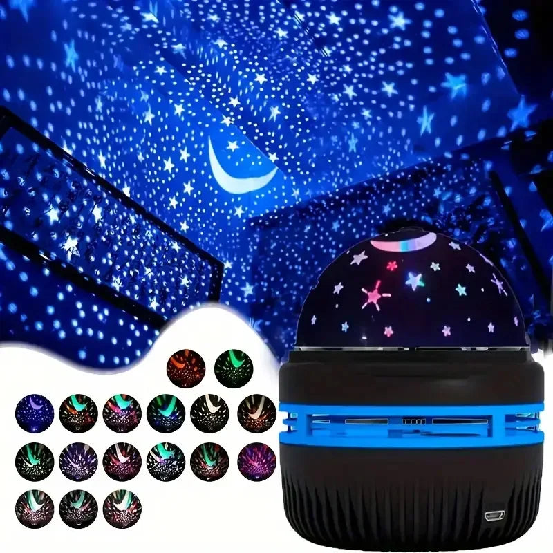 LED Starry Sky Night Lights USB Projector Lamp Magic Ball Moon