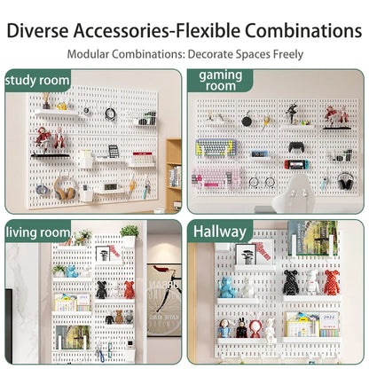 Wall-Mounted Pegboard Organizer Panel for Home Storage