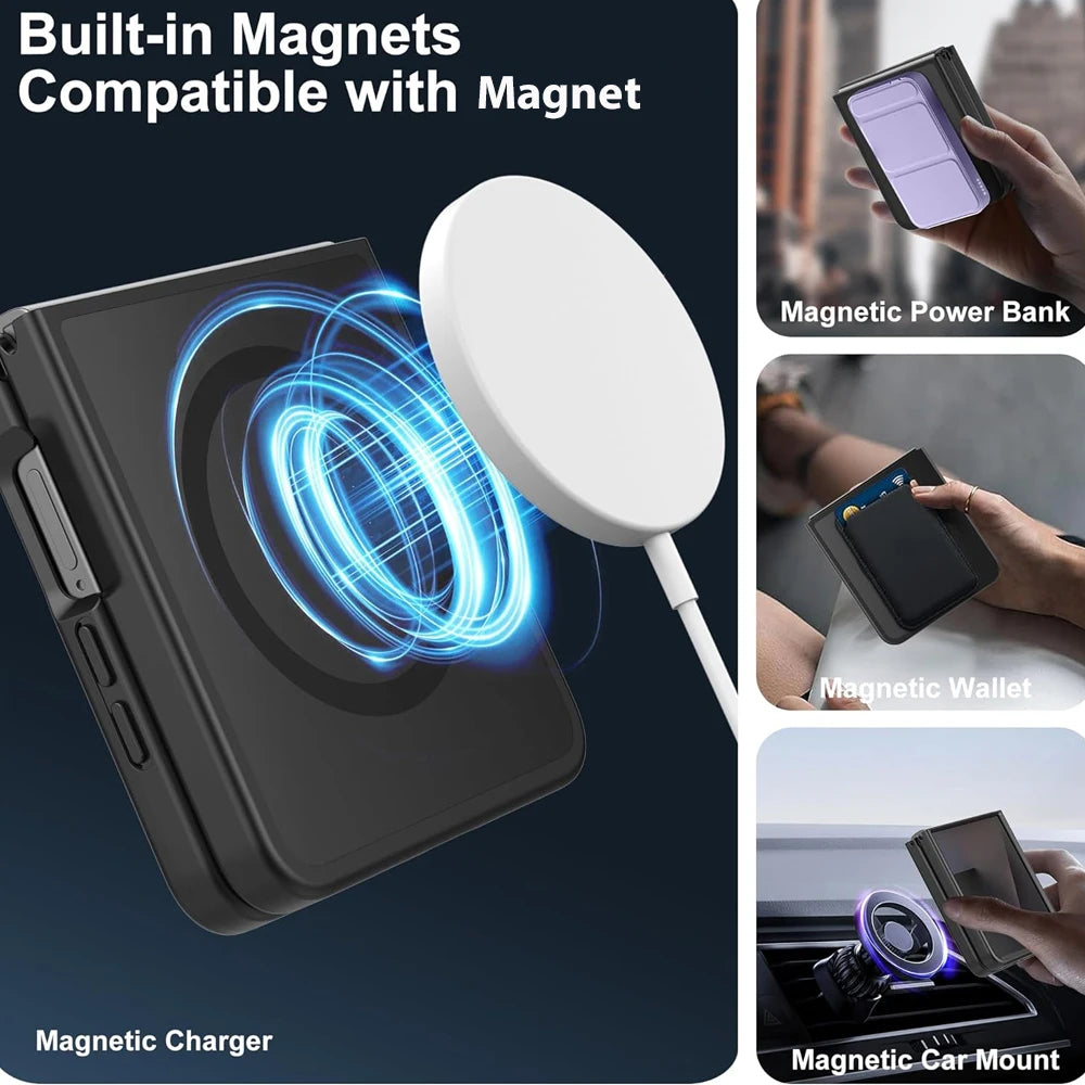 Magnetic Translucent Case For Samsung Galaxy Z Flip 7