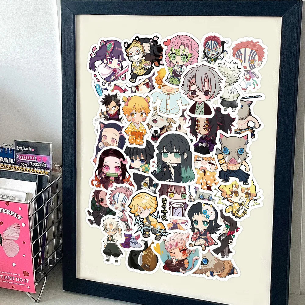 60pcs Cute Cartoon Anime Demon Slayer Anime Stickers