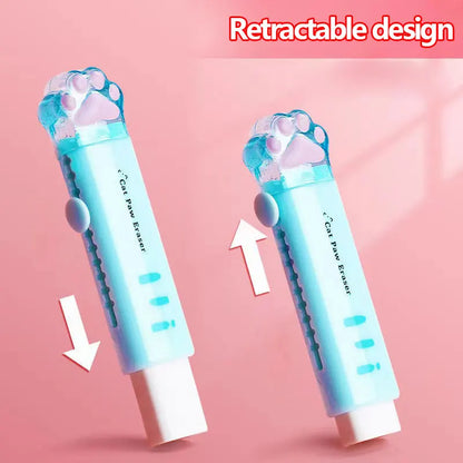 Cute Cat Retractable Eraser – Kawaii Pencil Rubber