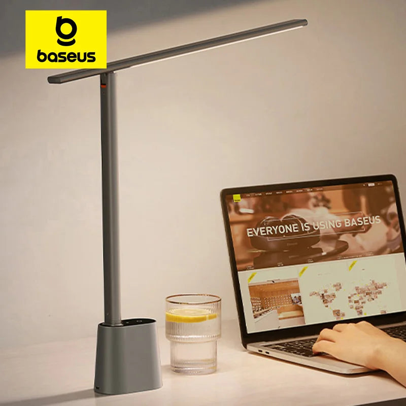 LED Desk Lamp With Auto Dimming – Eye-Caring, Foldable