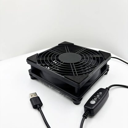 USB Desk Fan with 3-Speed Silent Cooling and Controller