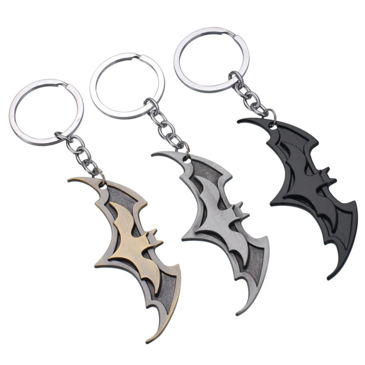 Metal Bat Keychain Accessory for Cars, Bags and Keys