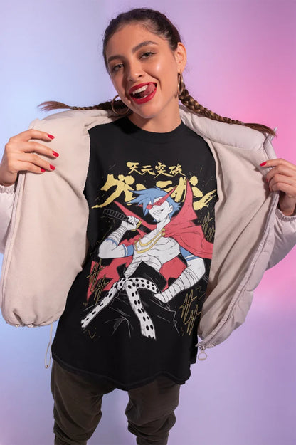 Gurren Lagann Anime T-Shirt – Kamina Graphic Tee - 𝖁𝖎𝖛𝖆𝖈𝖊