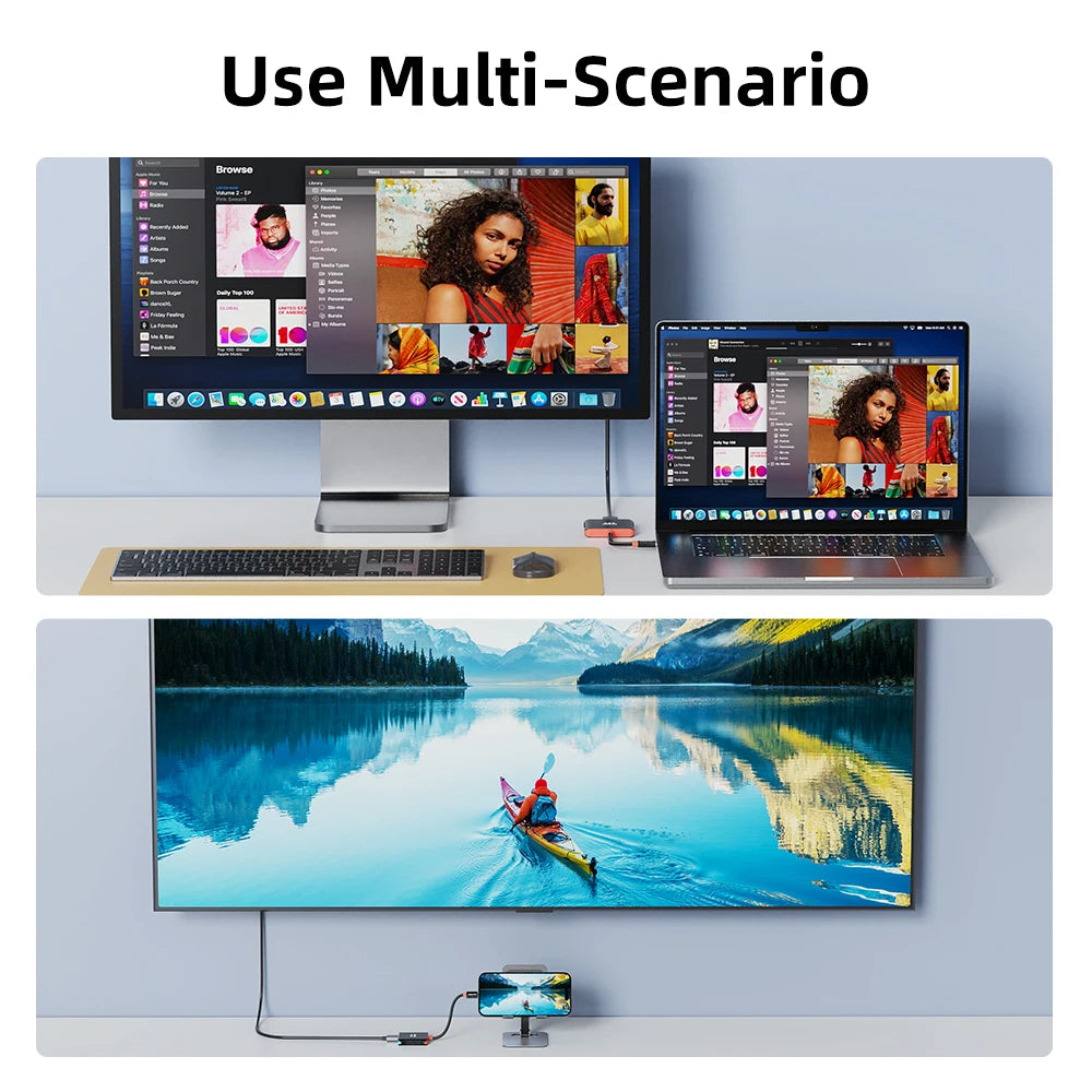 3-in-1 USB-C Gaming Hub Dock – 4K HDMI, PD 100W