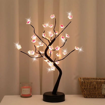 Cherry Blossom Tree LED Night Light with Touch Sensor