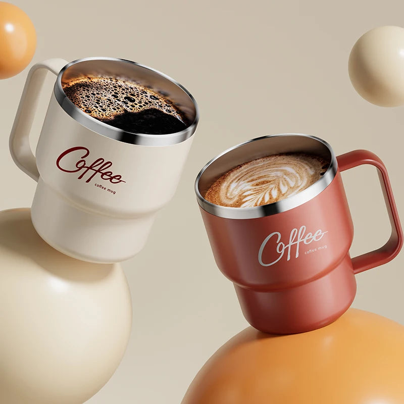 304 Stainless Steel Double Wall Insulated Coffee Mug - 𝖁𝖎𝖛𝖆𝖈𝖊