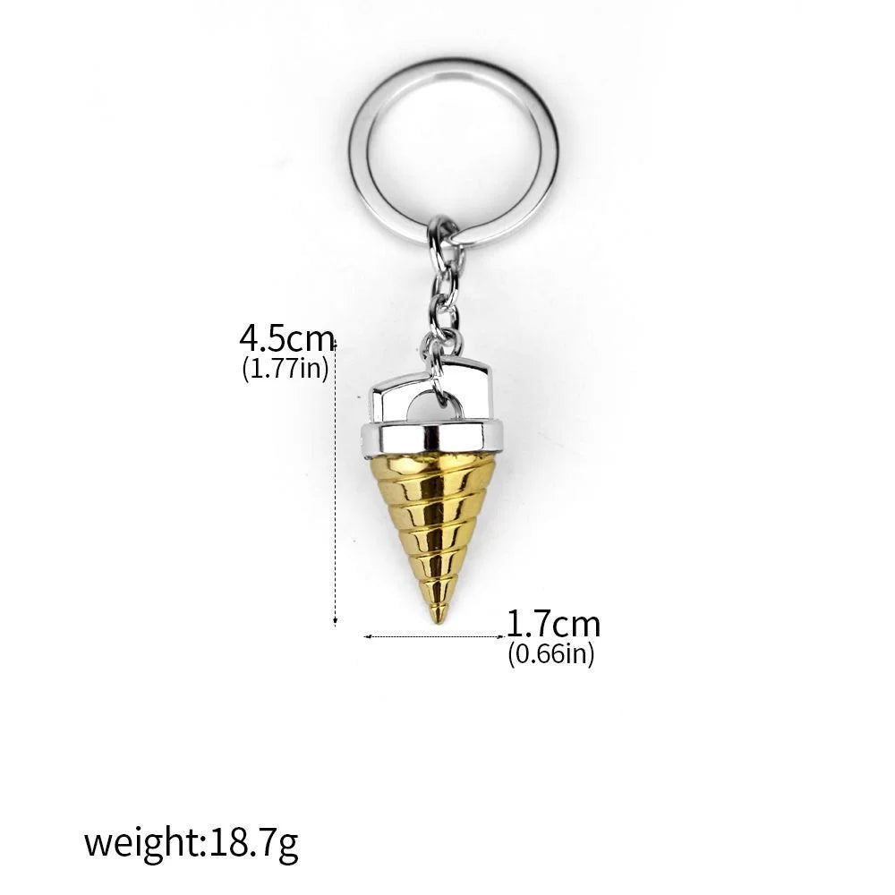 Anime Spiral Pendant Necklace And Keychain Set - 𝖁𝖎𝖛𝖆𝖈𝖊