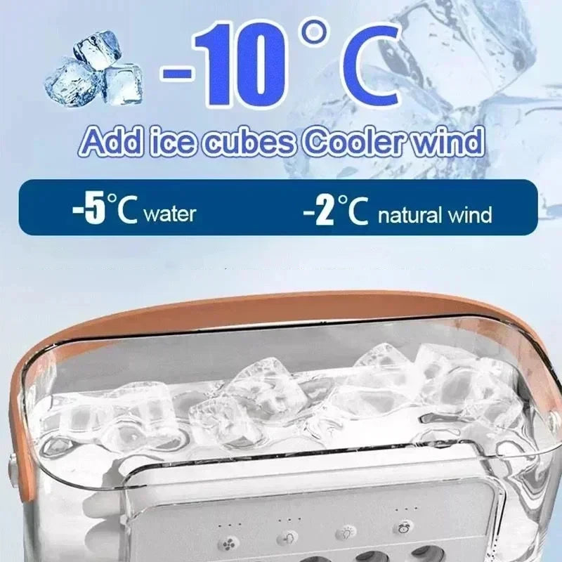 3-in-1 Portable Air Cooler Fan with Humidifier & LED Light - 𝖁𝖎𝖛𝖆𝖈𝖊