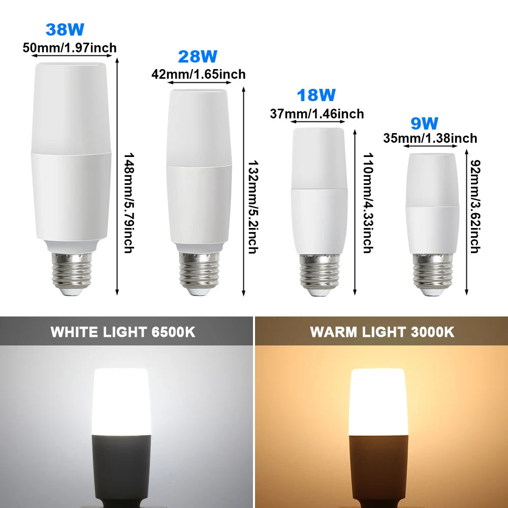 9W 18W 28W 38W LED Bulb AC 220V E27 LED Lamp Energy Saving Lamps Home Derection Living Room Lampada LED Light Spotlight Lighting
