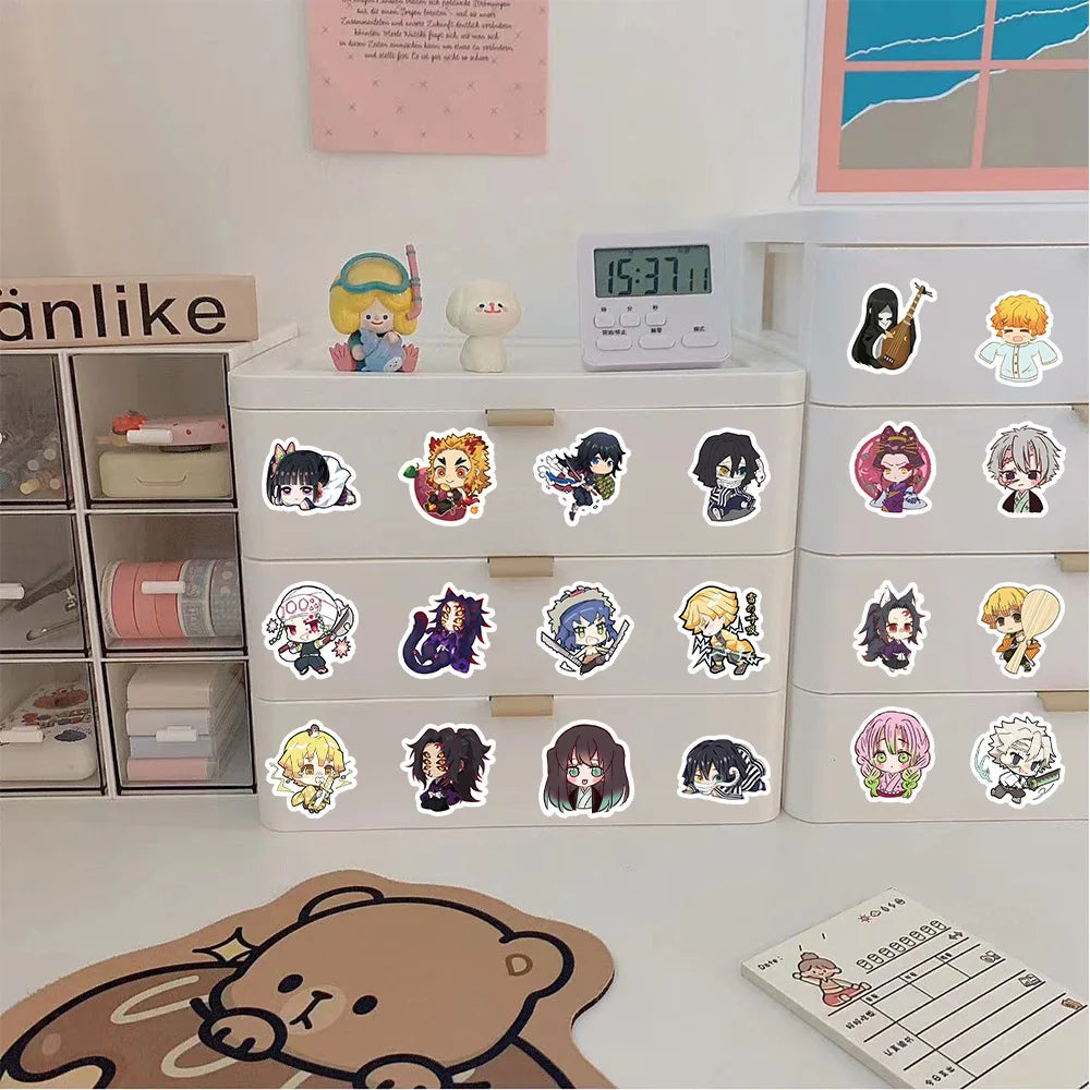 60pcs Cute Cartoon Anime Demon Slayer Anime Stickers