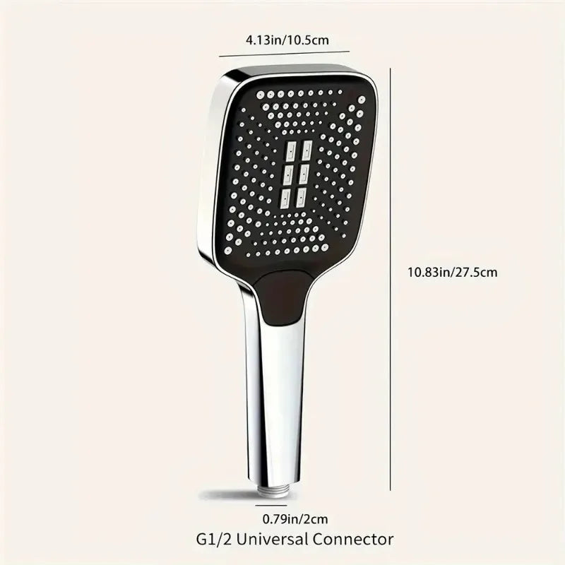 High Pressure Handheld Shower Head 3 Modes Water Saving - 𝖁𝖎𝖛𝖆𝖈𝖊