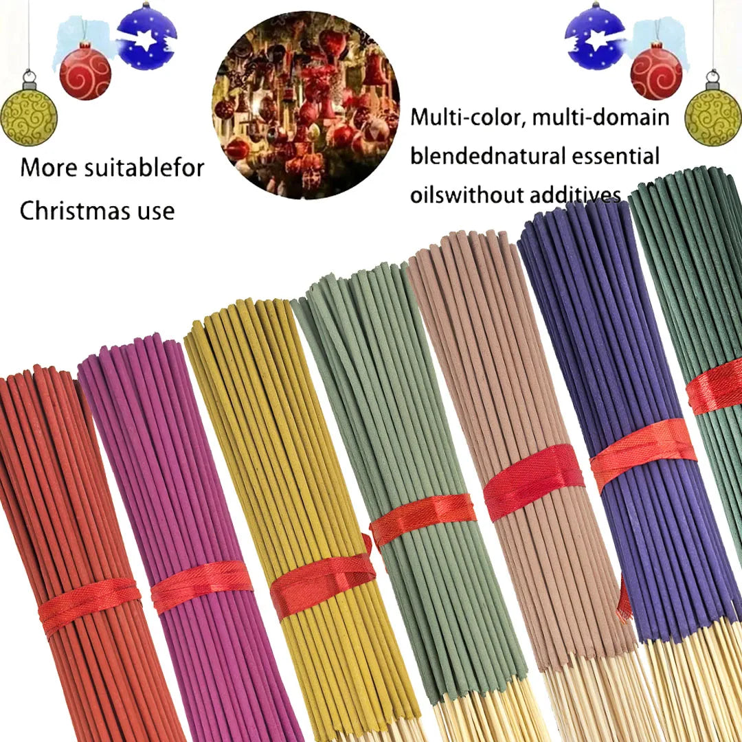 14 Sets of 280 Incense Sticks, Lavender, Milky Fragrance, Jasmine, Rose, Sandalwood, White Sage and Dragon's Blood Scents, Suitable for Home, Office, Yoga, Meditation, after Meals, Reading, Music, Long-Lasting Fragrance
