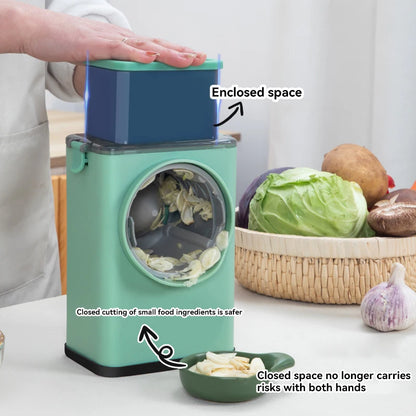 Manual Rotary Vegetable Slicer Grater 3-in-1 Kitchen Tool - 𝖁𝖎𝖛𝖆𝖈𝖊