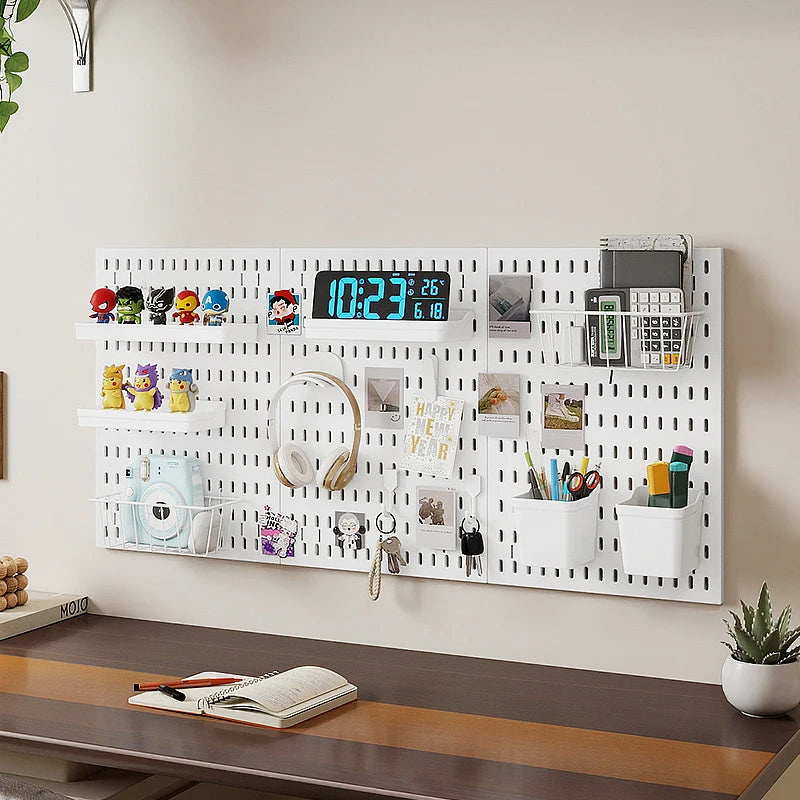 Wall-Mounted Pegboard Organizer Panel for Home Storage