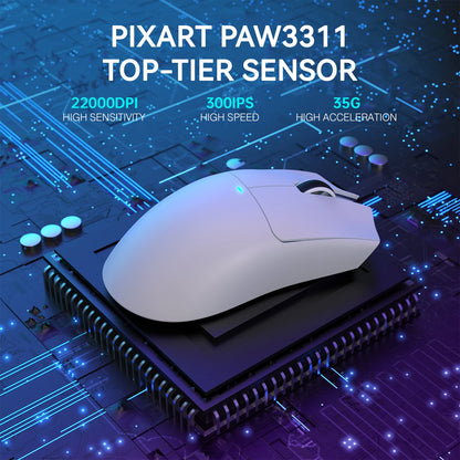 Lightweight Wireless Gaming Mouse with RGB Lighting