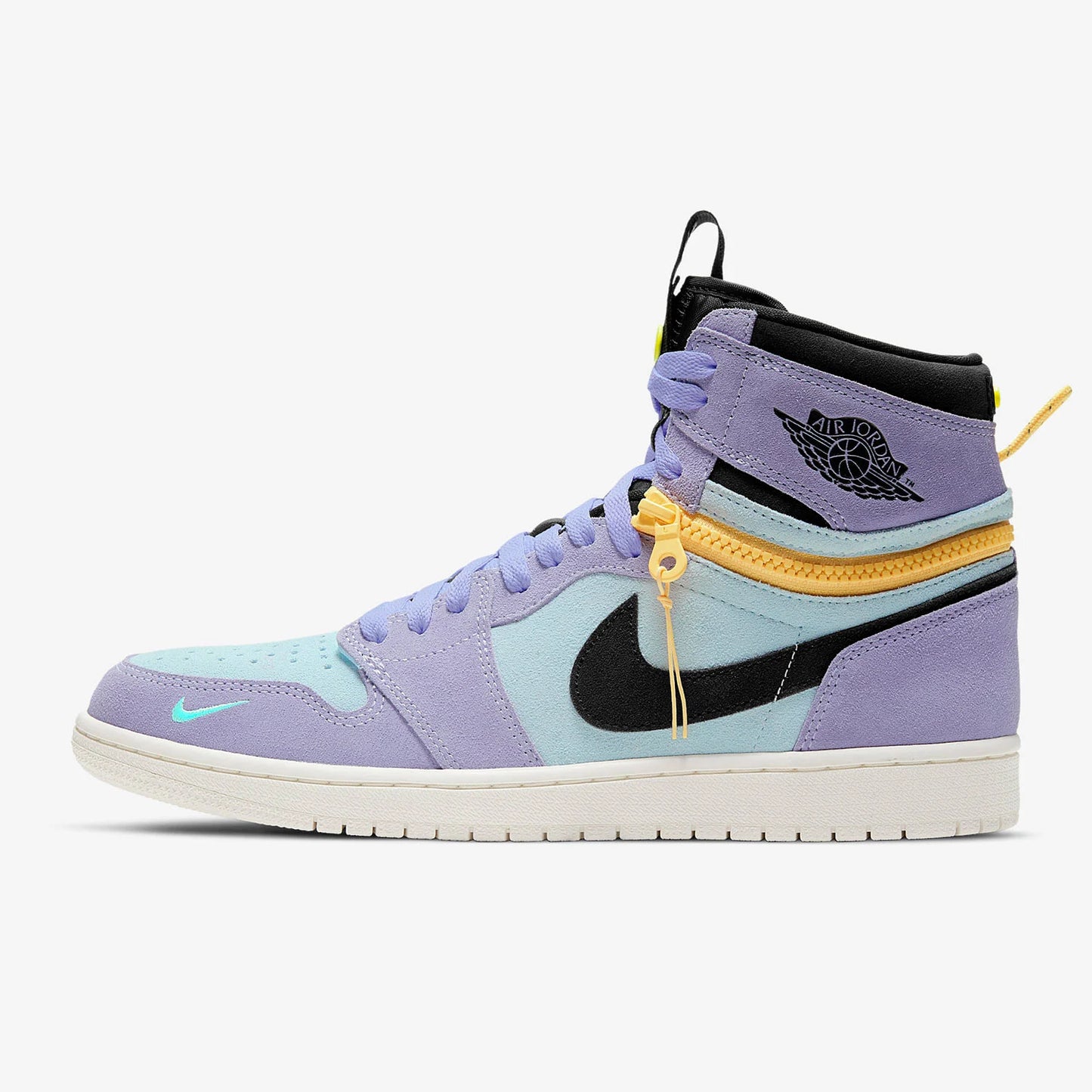 Men's High-Top Skate Sneakers With Zip Closure