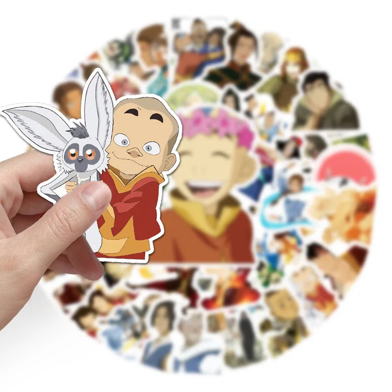 10/50PCS Anime Avatar The Last Airbender Sticker Cartoon Personality Cool Creative Decorative Decorative Kids Toy DIY Skateboard