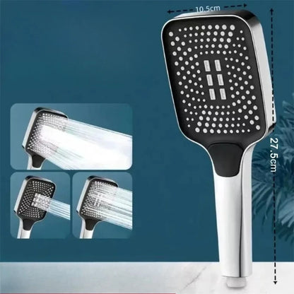 High Pressure Handheld Shower Head 3 Modes Water Saving - 𝖁𝖎𝖛𝖆𝖈𝖊
