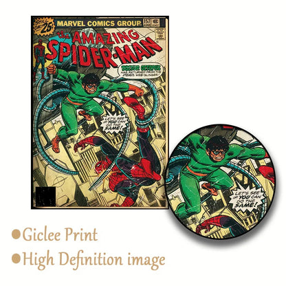 Spider Hero Canvas Wall Art Poster for Kids Rooms