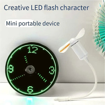 USB Programmable LED Message Fan With Flexible Neck