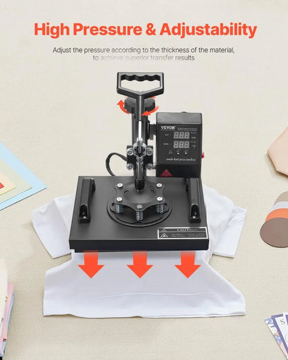 12x10 in Clamshell Heat Press – Digital 650W Machine