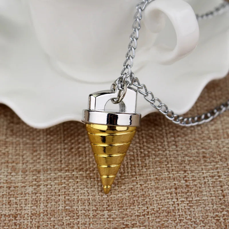 Anime Spiral Pendant Necklace And Keychain Set - 𝖁𝖎𝖛𝖆𝖈𝖊