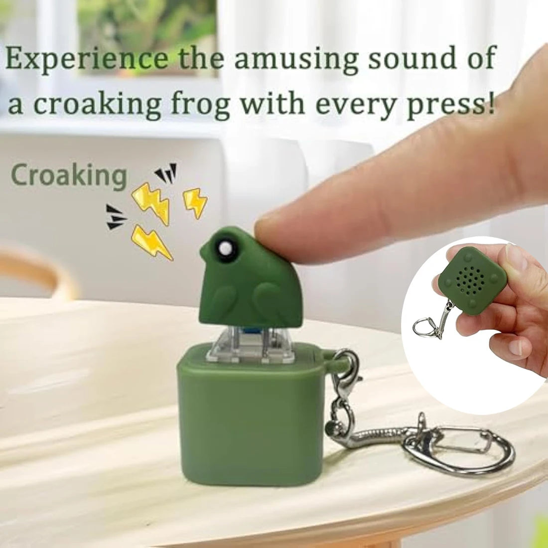 Rechargeable Frog Fidget Keychain With Sound And LED