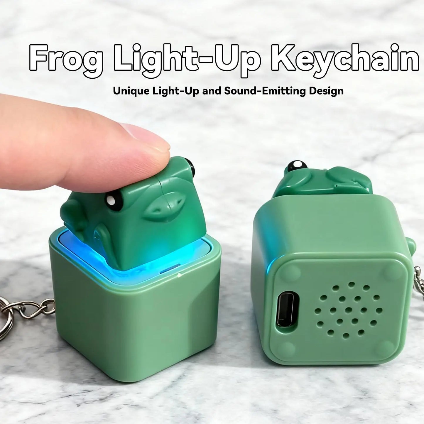 Rechargeable Frog Fidget Keychain With Sound And LED
