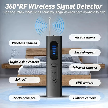 RF Signal Detector for Hidden Cameras and GPS Trackers