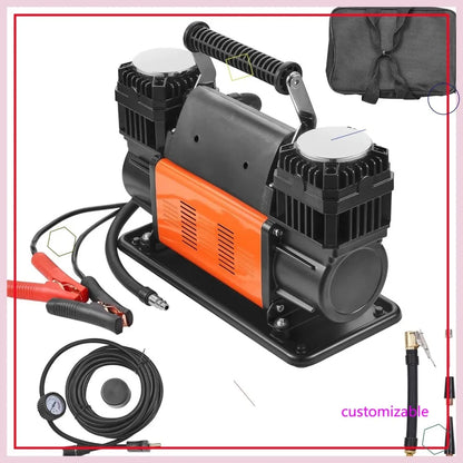 Heavy-Duty Dual-Cylinder Air Compressor Tire Inflator
