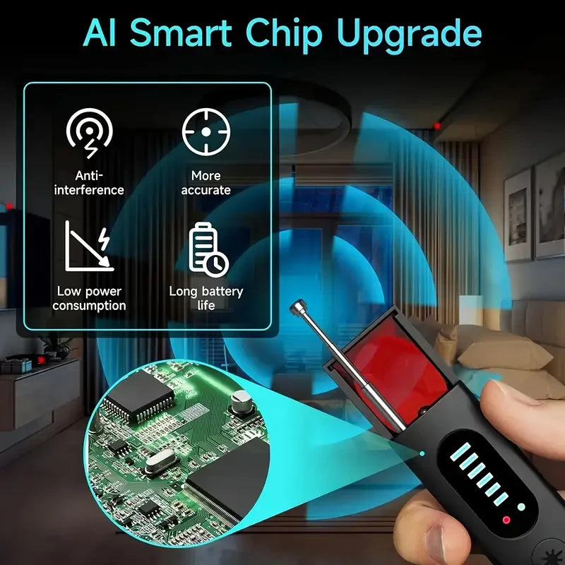 RF Signal Detector for Hidden Cameras and GPS Trackers