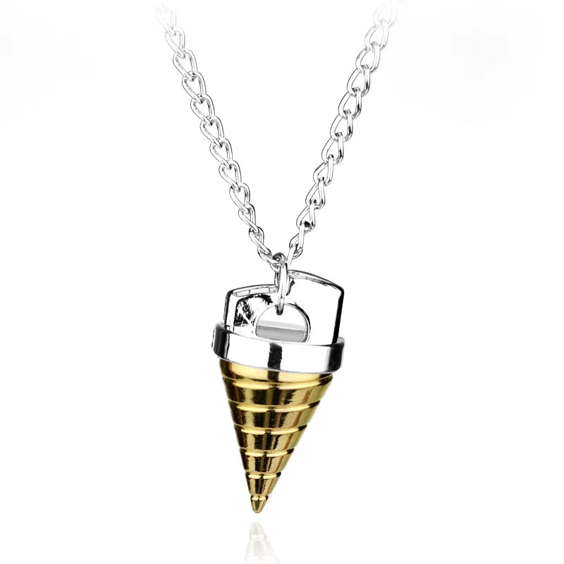 Anime Spiral Pendant Necklace And Keychain Set - 𝖁𝖎𝖛𝖆𝖈𝖊