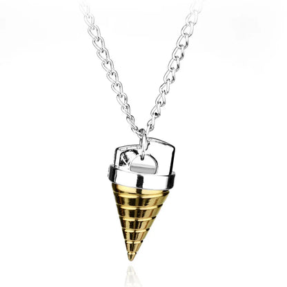 Anime Spiral Pendant Necklace And Keychain Set - 𝖁𝖎𝖛𝖆𝖈𝖊