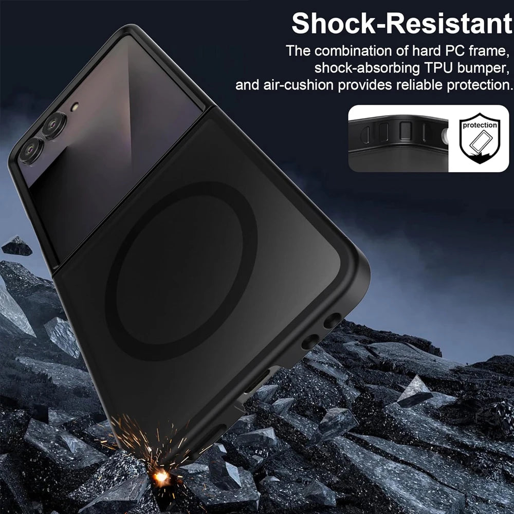 Magnetic Translucent Case For Samsung Galaxy Z Flip 7