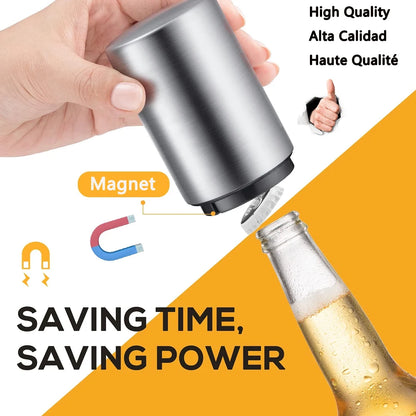Automatic Stainless Steel Beer Bottle Opener With Magnet