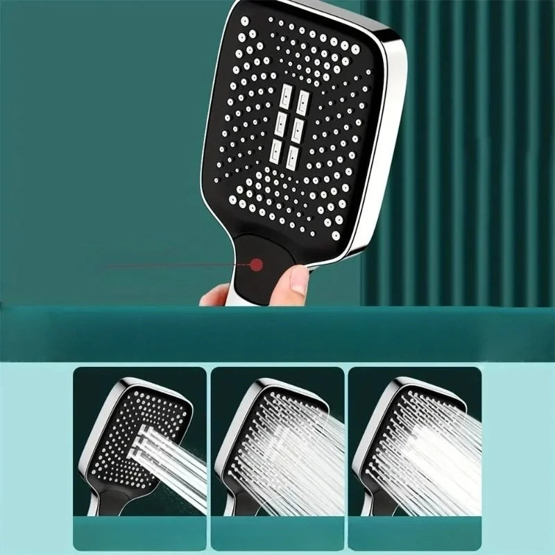 High Pressure Handheld Shower Head 3 Modes Water Saving - 𝖁𝖎𝖛𝖆𝖈𝖊
