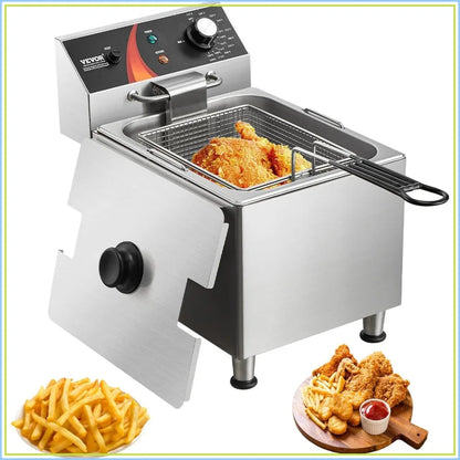 Commercial Electric Deep Fryer 11.5L – 1750W Countertop